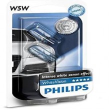 Лампа W5W Philips White Vision 12V (блистер, к-т 2 шт,) 12961NBVB2 (Код:AMD_1941189)